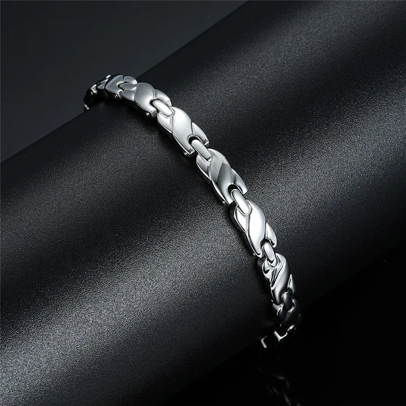 

NHGBFT Stainless steel energy germanium bracelet for men and women stainless steel anti-fatigue bracelet Magnetic buckle
