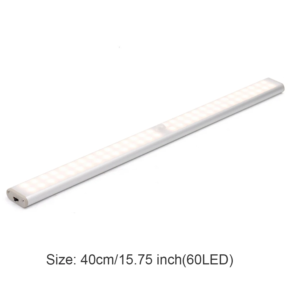 

LED Night Motion Sensor Light Wardrobe Cupboard Bed Corridors Stairs10-LED Warm White 7.48 Inch Closet Stairs Kitchen Battery