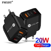 pd 20w usb type c charger qc3 0 fast charging for iphone xiaomi huawei mobile phone digital display eu us uk plug adapter wall