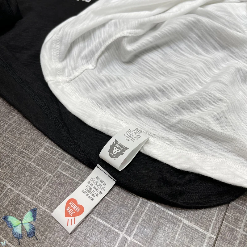 

2021 Hot Selling Hip Hop Human Made T Shirt Men Women Humanmade T-shirt Cotton Tops Tees with Tag Label