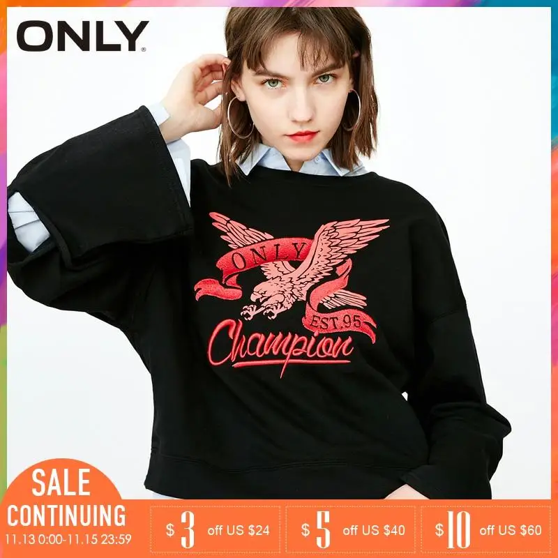 Только 2019 новые женские вышитые рипы свободного кроя толстовки | 11819S551|Женские и