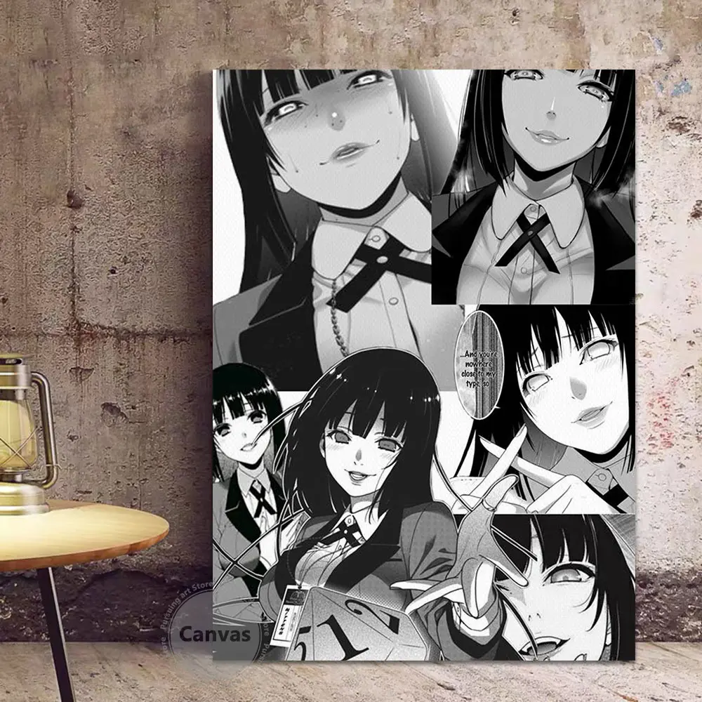 Холст с аниме джабами юмеко kakegurui художественная живопись | Дом и сад