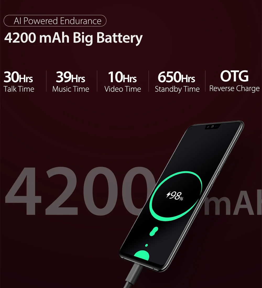 Мобильный телефон Ulefone T2 Android 9 0 FHD + экран 6 7 дюйма Восьмиядерный процессор MT6771T Helio