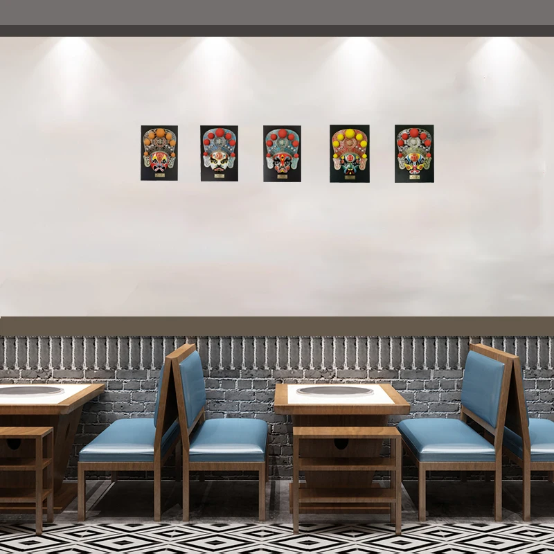 

Chinese classic opera art Retro Sichuan Opera facial Pictures Wall Art Painting Living Room Corridor Home Decoration