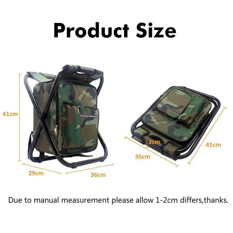 outdoor folding camping chair fishing chair bag stool portable backpack cooler insulated picnic bag hiking seat table bag free global shipping