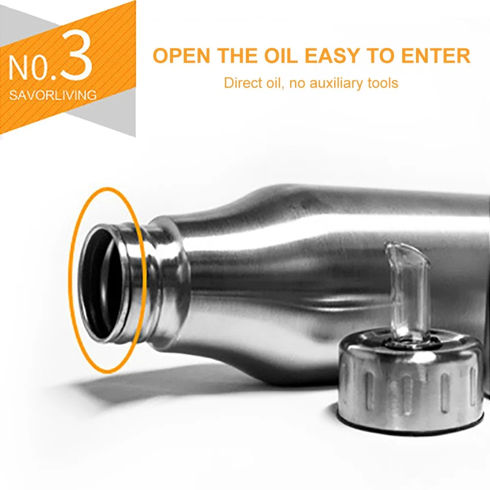 Герметичный горшок для масла из нержавеющей стали емкость специй соуса уксуса