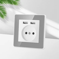 New 2021  German standard European standard USB wall socket  mobile phone charging dual USB ports Usb TDM EKF IEK universa