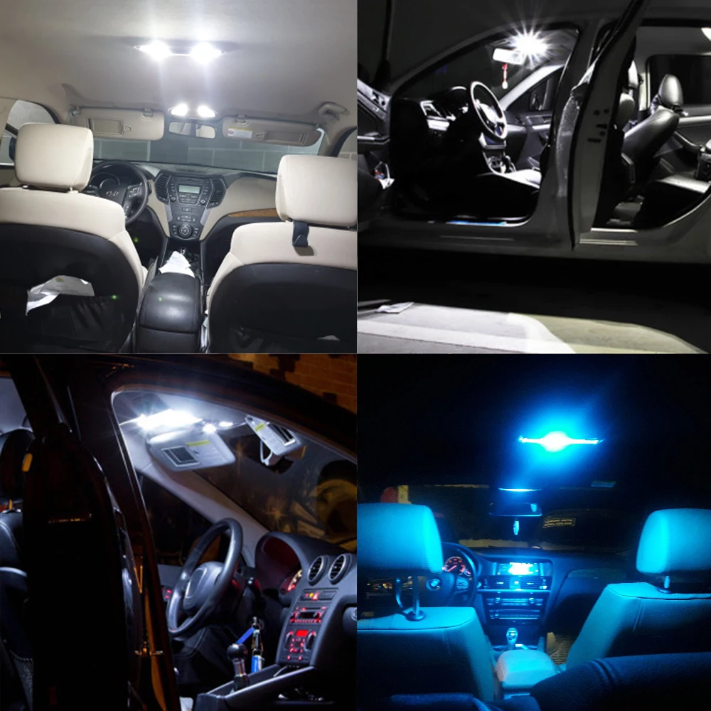 10 шт. Festoon C5W 31 36 39 41 мм Светодиодная автомобильная лампа Canbus внутренняя Лицензия