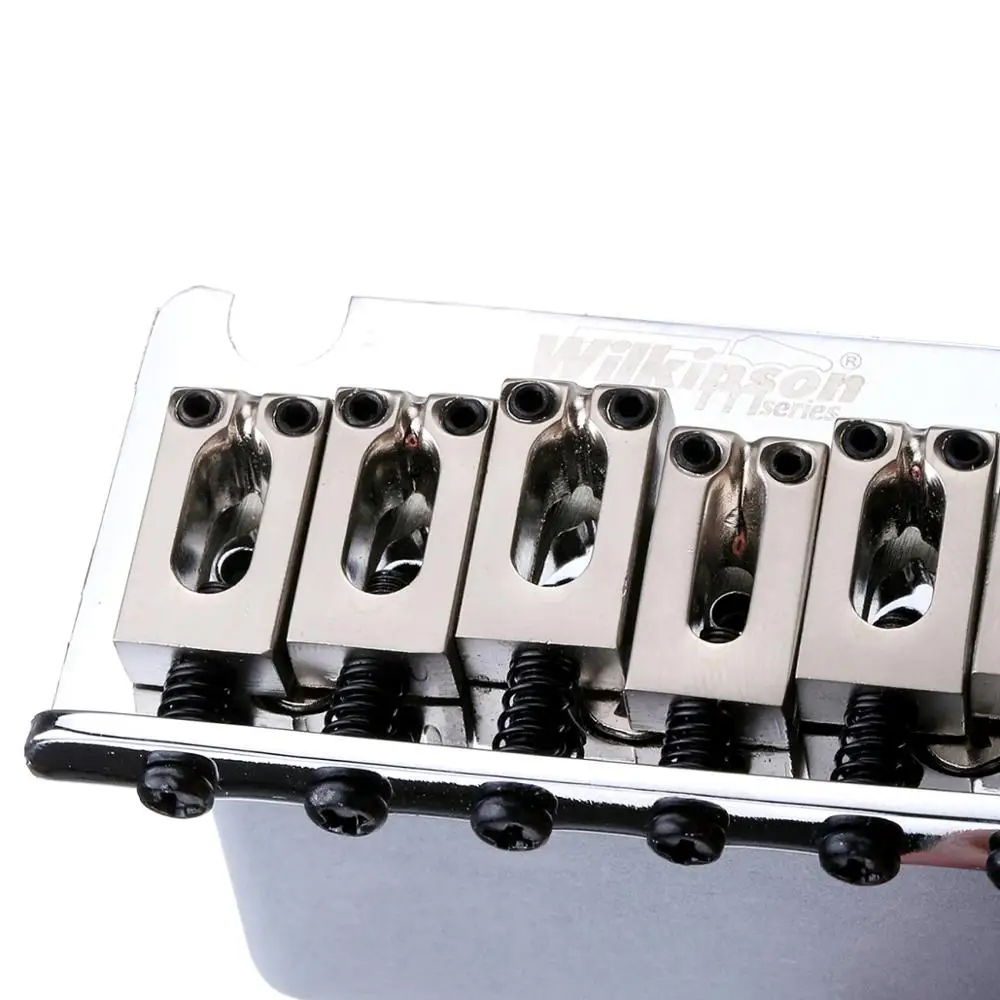 Полный блок Wilkinson 54 мм (2 1/8 дюйма) ST Guitar Tremolo Bridge Pop In Arm 2 точки для MIJ/MIK Strat Chrome|Детали