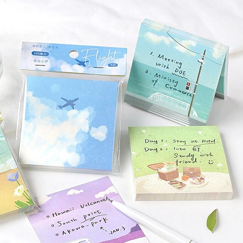 100 листов Бумага для письма с изображением острова мечты повседневной жизни