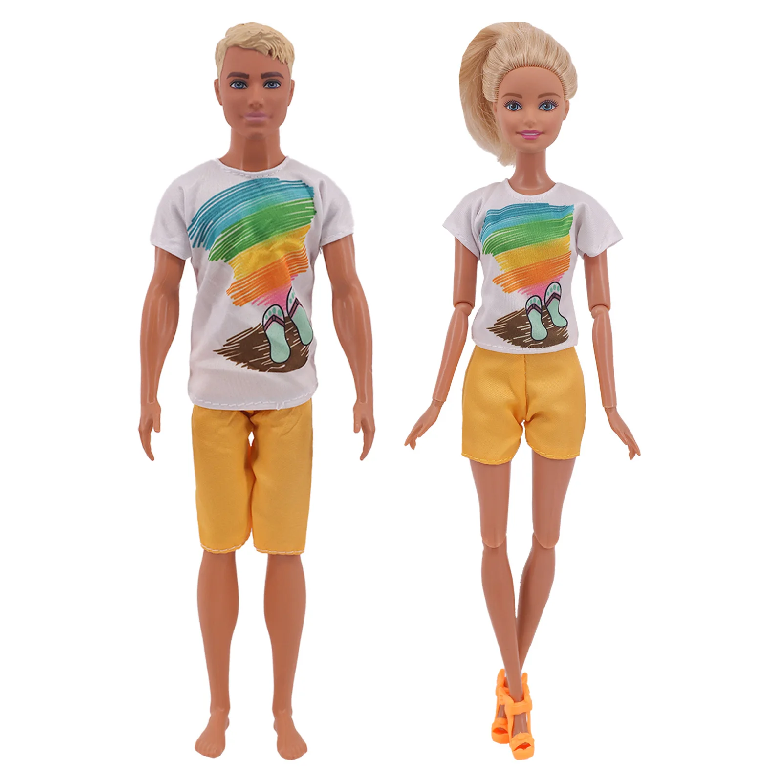 Одежда Barbies &amp Kens 2 шт. парная одежда точечное платье рубашка джинсовая юбка в