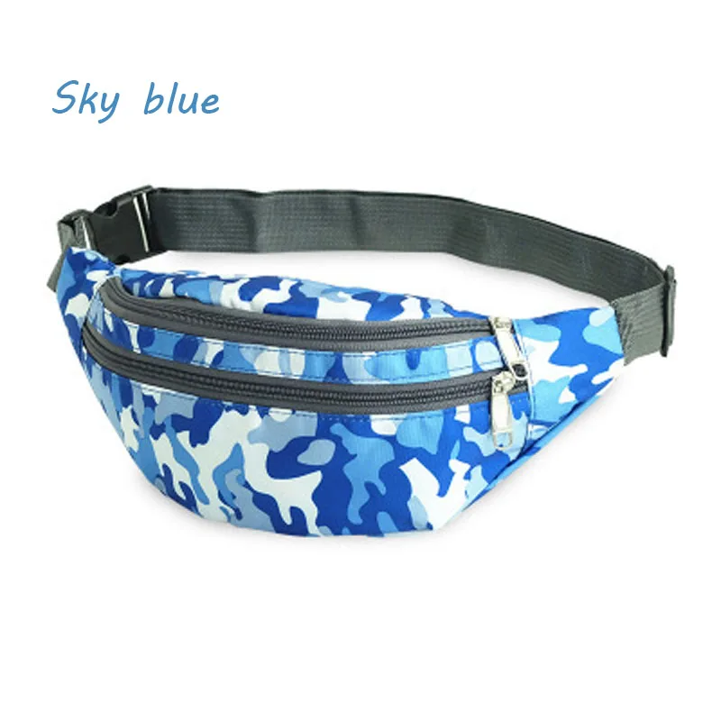 

8 Colors New Arrival Unisex Lightweight Wallet Waterproof Casual Waist Bag-Camouflage Multicolor Durable Fashion Waist Bag