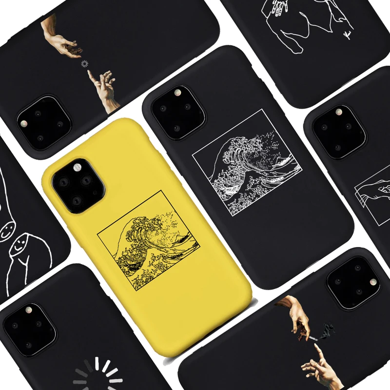 Модный мягкий силиконовый чехол для iPhone 6 11 Pro 8 8Plus X XS Max 7 7Plus 5S