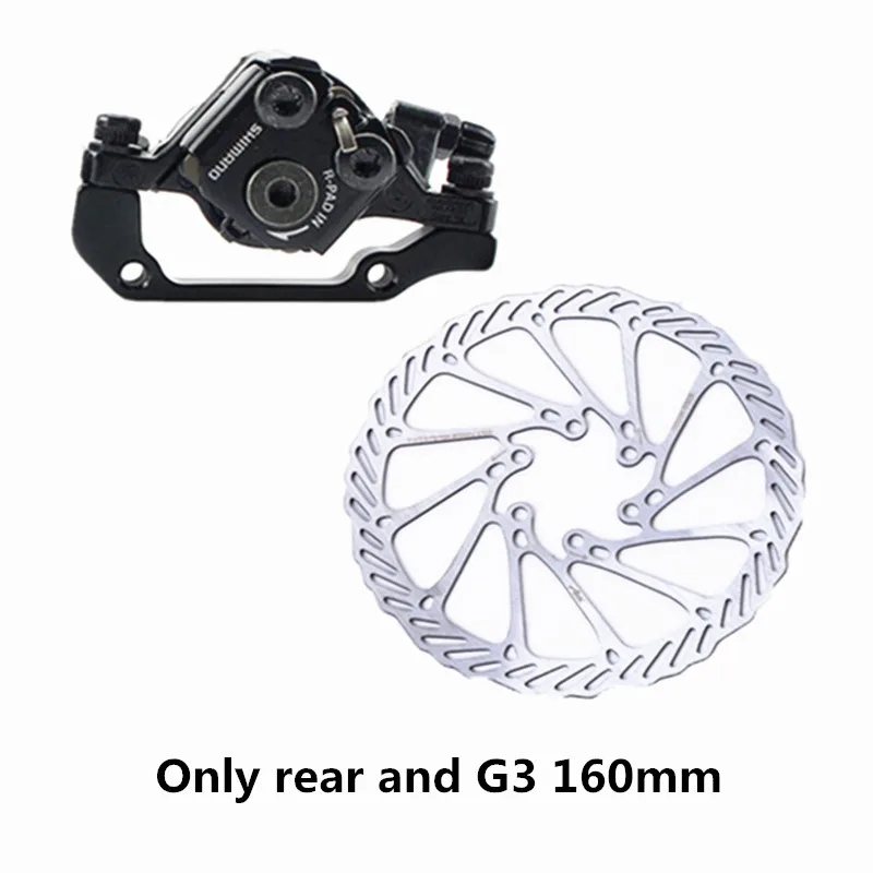 Only rear G3 SHIMANO BR-M375 механические дисковые тормозные суппорты для Acera Alivio Deore с смоляные подушечки M375 суппорт w/n G3/HS1 ротор 160 мм - Цвет: Only rear G3