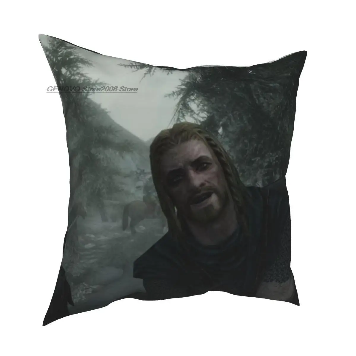 

Hey Sie sind Schließlich Wach Skyrim Meme kissenbezug Weiche Polyester kissen abdeckung Dekorative kissen fall Abdeckung stuhl 4