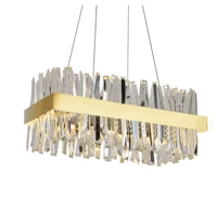 Luxury Modern Crystal Chandelier Design LED lights Fixture light luster Cristal Gold Chrome For Dining room lamp AC110V 220V