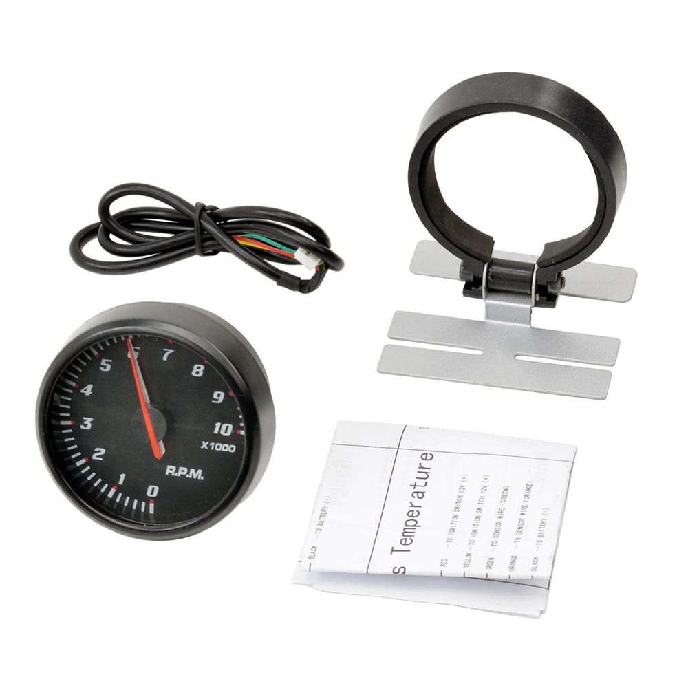 Тахометр Dragon 60 мм для гоночного автомобиля с сисветильник Том 10000 об/мин