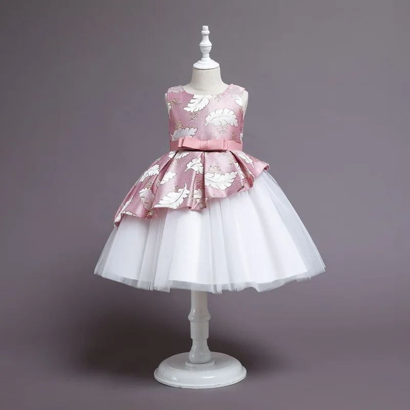 

New princess dress, tutu skirt, flower girl wedding show dress, color flat tail school child dress skirt