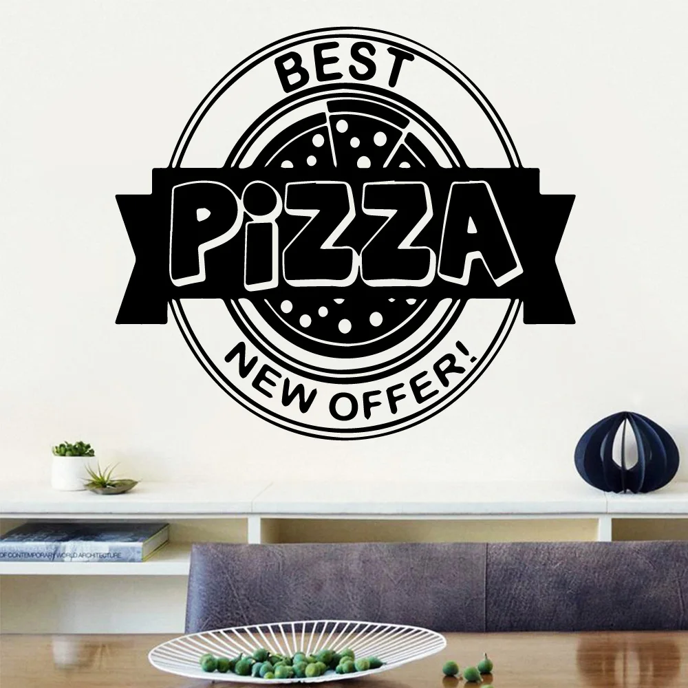 Новая наклейка на стену в виде пиццы наклейки из ПВХ украшение гостиную дома