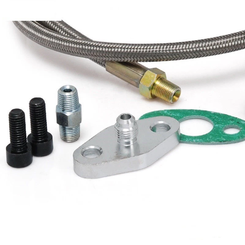 Линия подачи масла Turbo 1/8 NPT 4AN подходит для T3 T4 T3/T4 T04E T70 T66 T67 GT35 T3/60-1 GT45 | Автомобили и