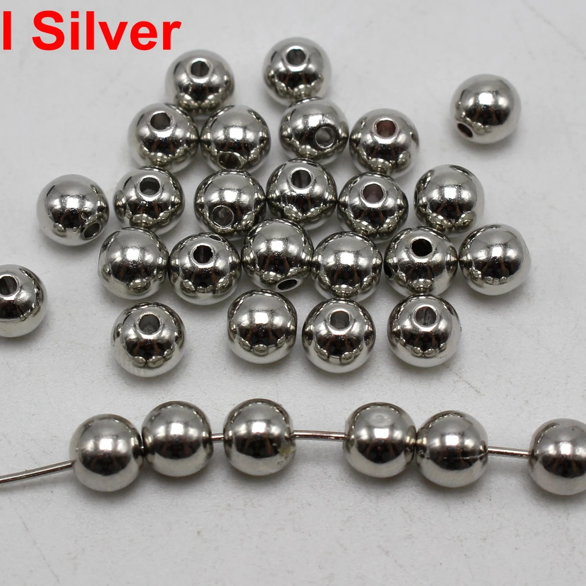 

Mixed Metallic Color Acrylic Round Beads 8mm 10mm 12mm Christmas Beads