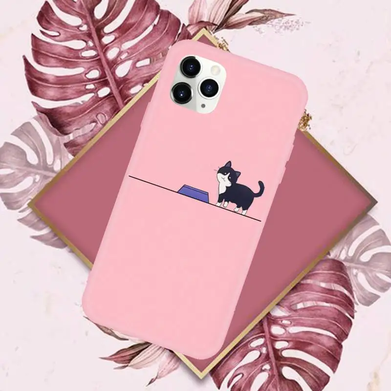 

Creative cute couple cartoon animal Phone Case Candy Color for iPhone 6 7 8 11 12 s mini pro X XS XR MAX Plus