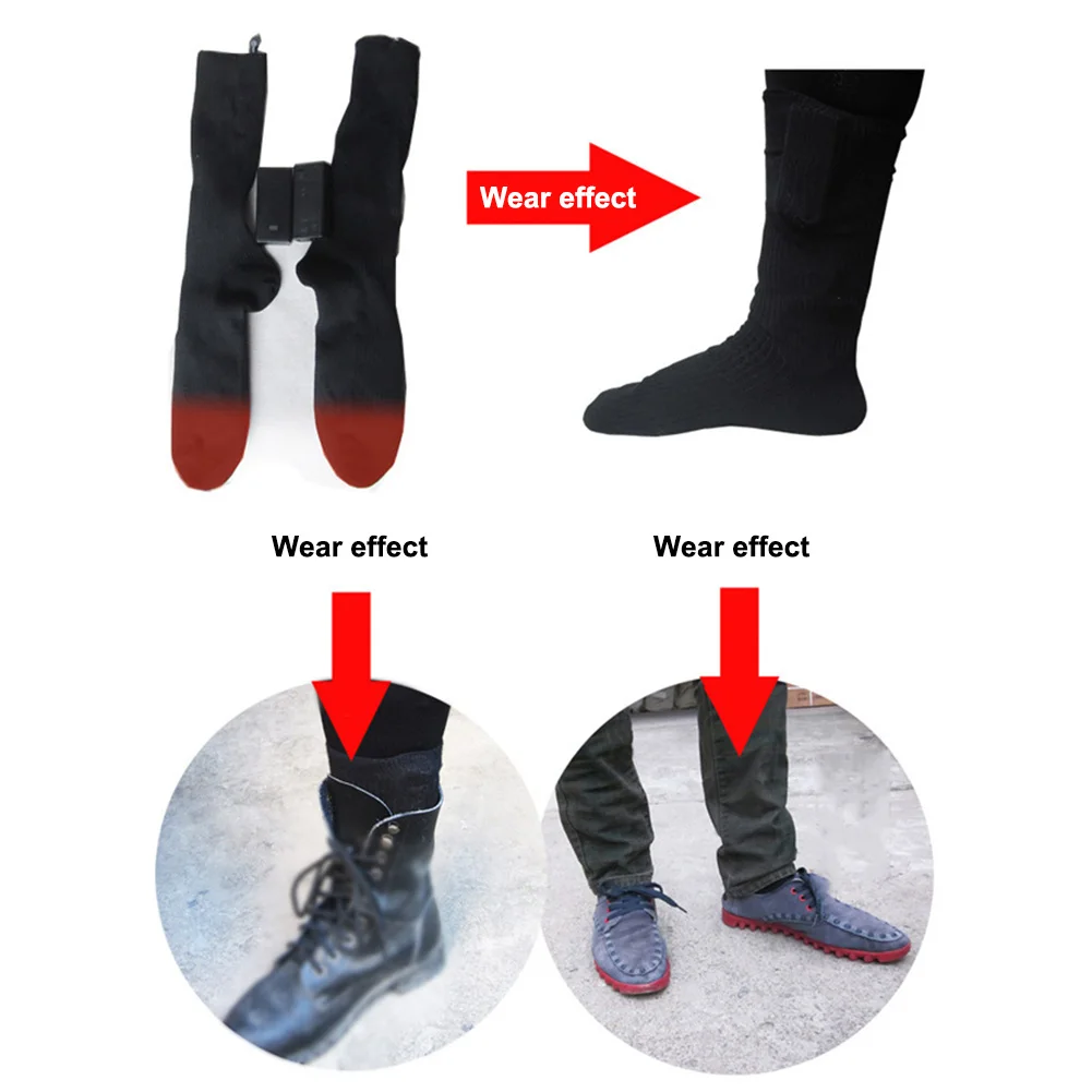 Heating Socks Warm Foot Warmers Electric Warming Battery Case for Hunting Ice Fishing Skiing Thermal Socks Foot Warmer Socks