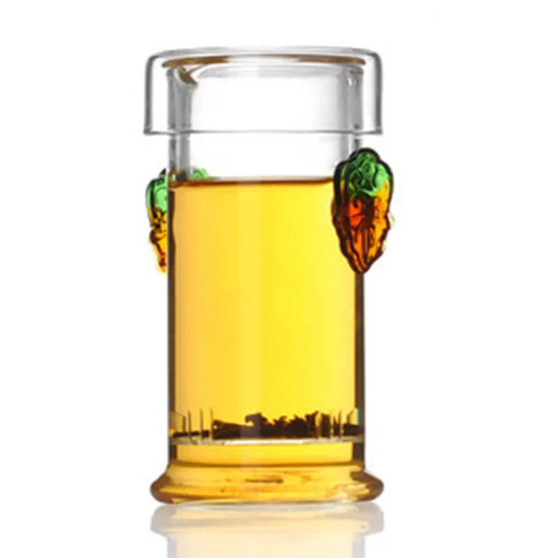 Стеклянный чайник CJ257 с фильтром прозрачный термостойкий из боросиликатного