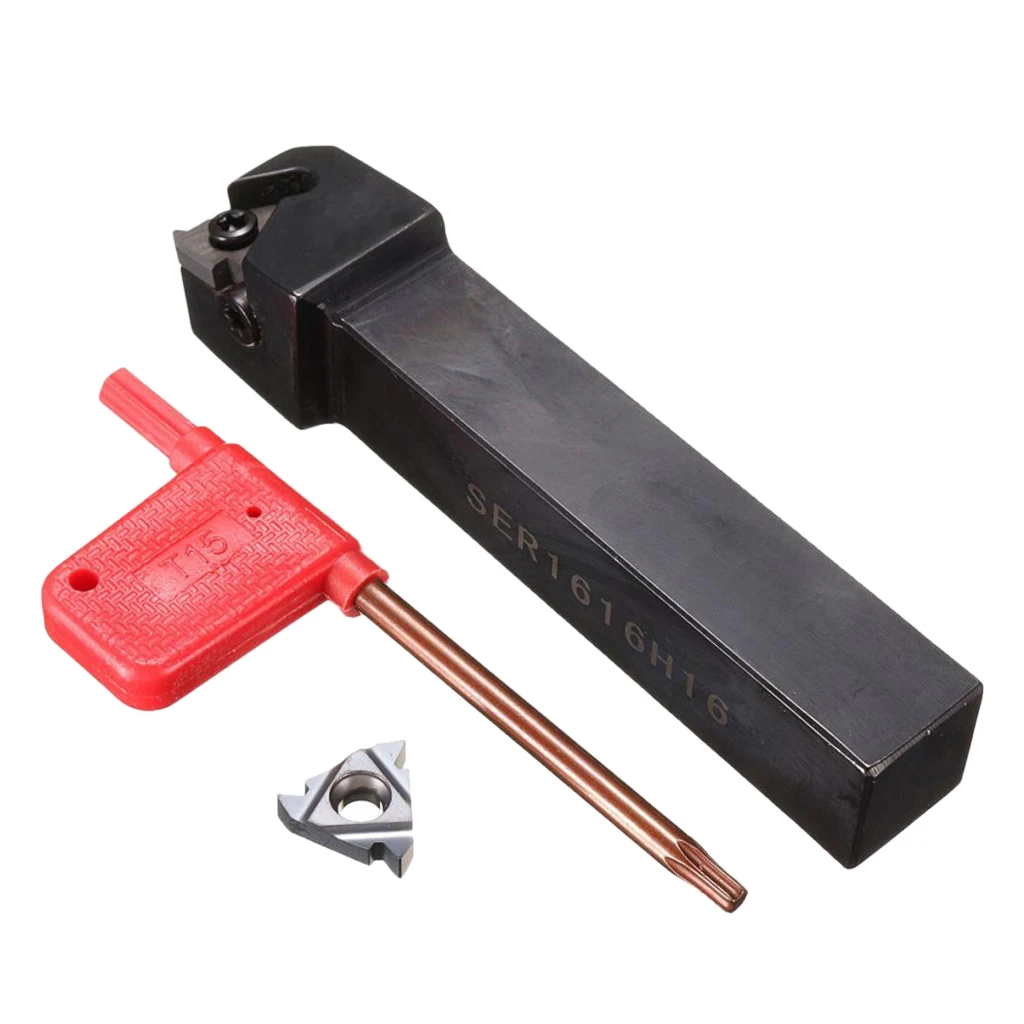 

1PC SER1616H16 Lathe Threading Turning Tool Holder W/ 16ER AG60 Inserts