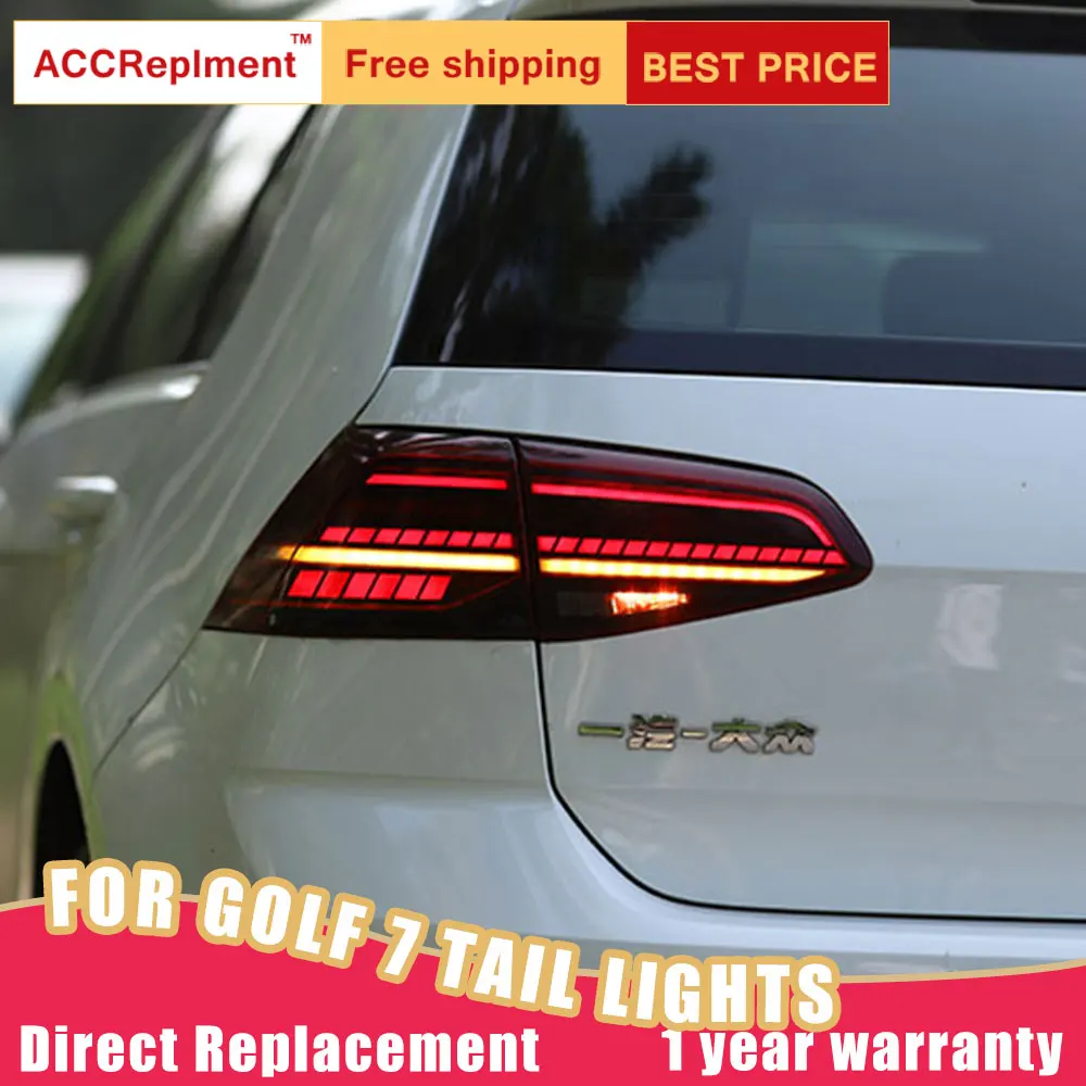 New LED Taillights Assembly For VW Golf 7 2014-2019 Rear Lamp Brake Reverse Light Back Up DRL Car Tail lights | Автомобили и