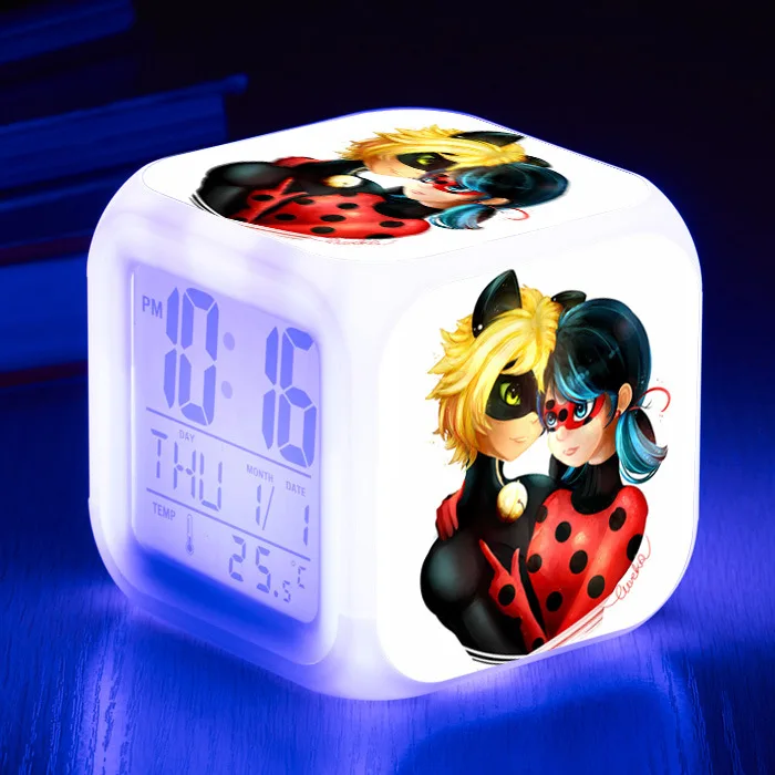 7 Girls Boys Toy Kids Alarm Clock wekker digital Alarm clock Animation Alarm clock wake up light reveil table reloj despertador - Цвет: 7