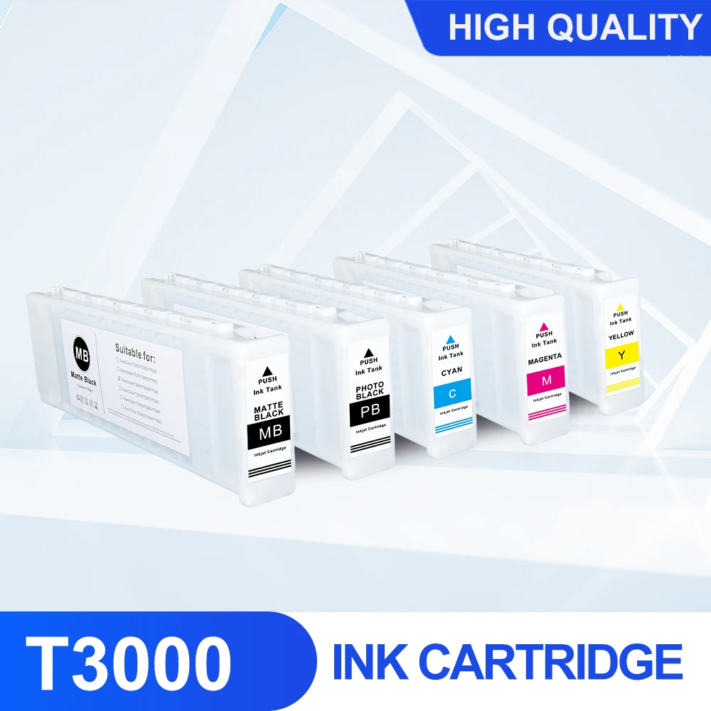 

empty5Colors/Set T3000 Ink Cartridge For Epson SureColor SC-T3000/SC-T5000/SC-T7000 SC-T3200/SC-T5200/SC-T7200 SC-T3270/SC-T5270