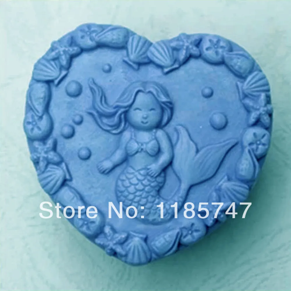 Дизайн русалки силиконовая форма для мыла в форме сердца ароматизированного