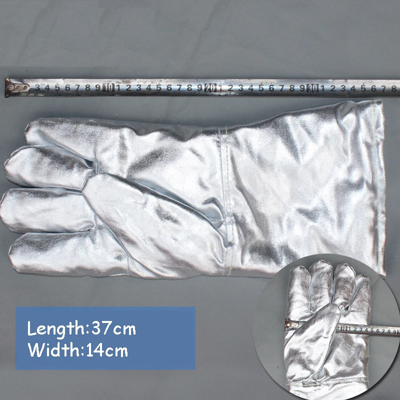 Термостойкие перчатки с высокой температурой 1000 градусов уплотненные защитные