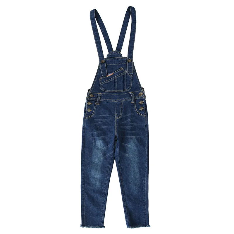 Детский джинсовый комбинезон на подтяжках комбинезон-карандаш для девочек осень