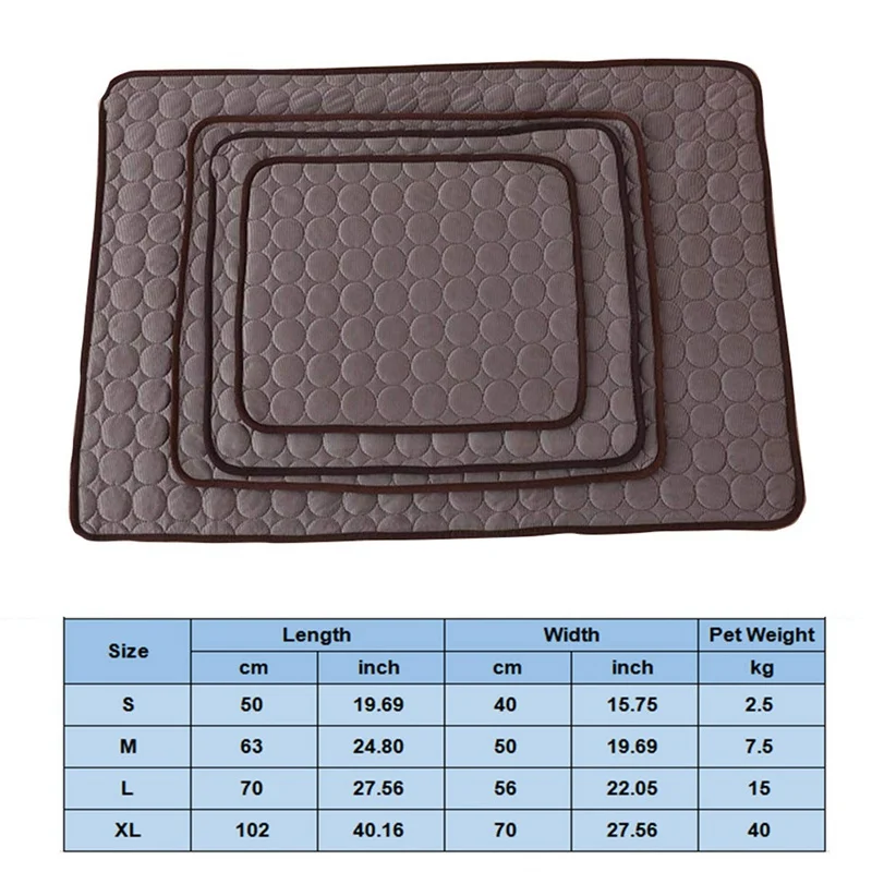 

Pet Dog Summer Cooling Mats Cats Dog Bed Sofa Pet Bed for Dog Cats Heat Relief Cooling Mat Floor Mat Pet Supplies