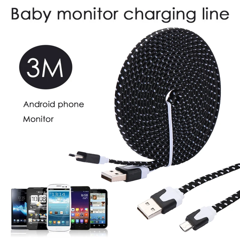 30 см USB кабель для передачи данных зарядки камеры монитор младенца зарядный