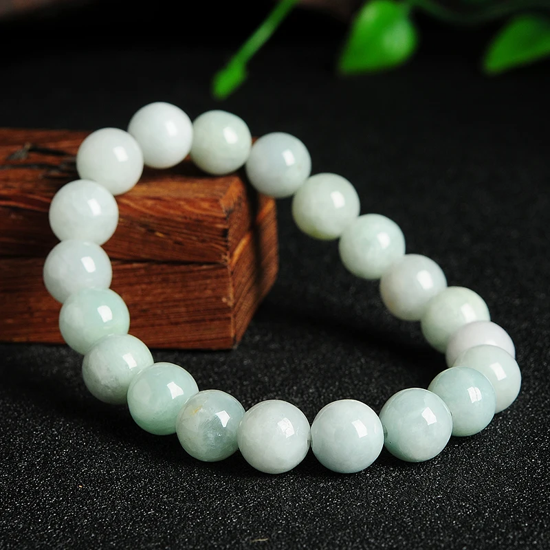

Изящный натуральный изумруд, 10 мм, круглый белый браслет из бусин, браслет ручной работы для мужчин и женщин вечерние праздничный подарок, ю...