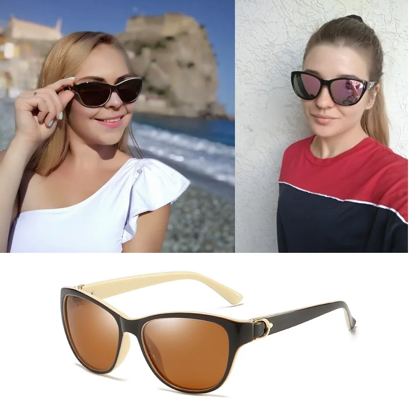 Zerosun поляризационные солнцезащитные очки женские кошачий глаз для женщин