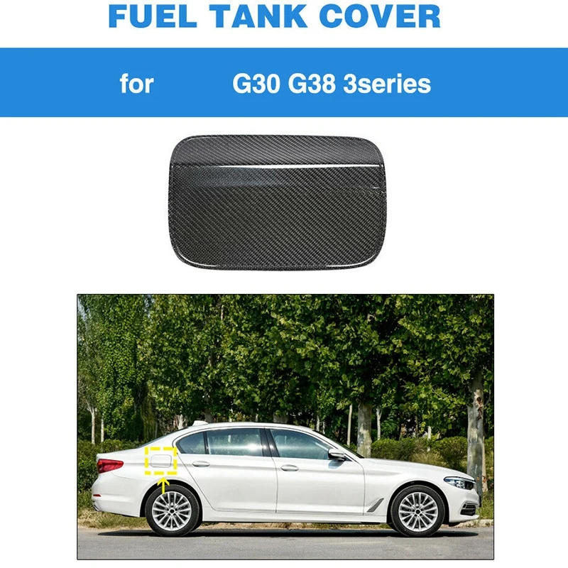 

Car Gas Oil Fuel Tank Cover Cap Carbon Fiber For-BMW 5Series G30 G38 M5 2017+ Exterior Accessories