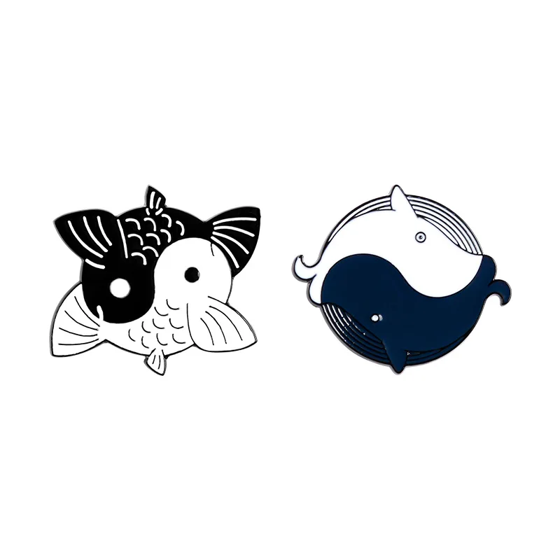 Черно-белая подвеска в виде китайского Кита | Украшения и аксессуары