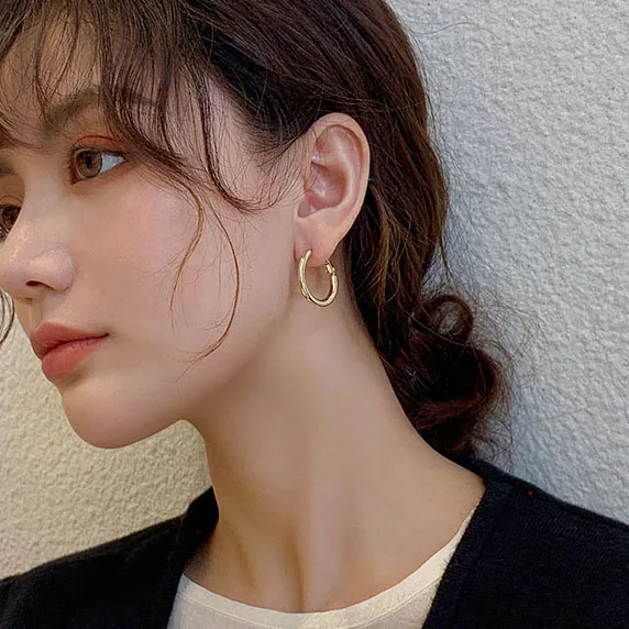 

Cool Big Geometric Round Oval Square Earrings For Women Fashion Jewelry Gold Silver Color Charms Ear Jewellery Ladies Gifts