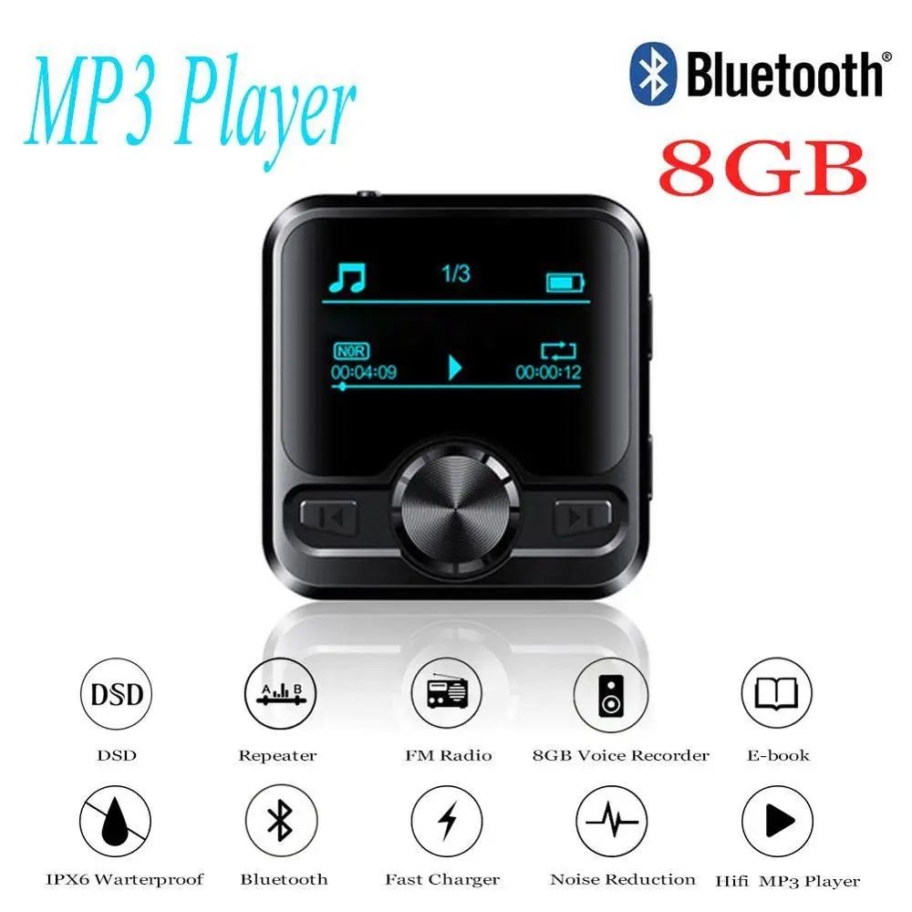 M9 HIFI наушники спортивные Bluetooth MP3 плеер колонки голосовых Регистраторы Hi Fi 1 2