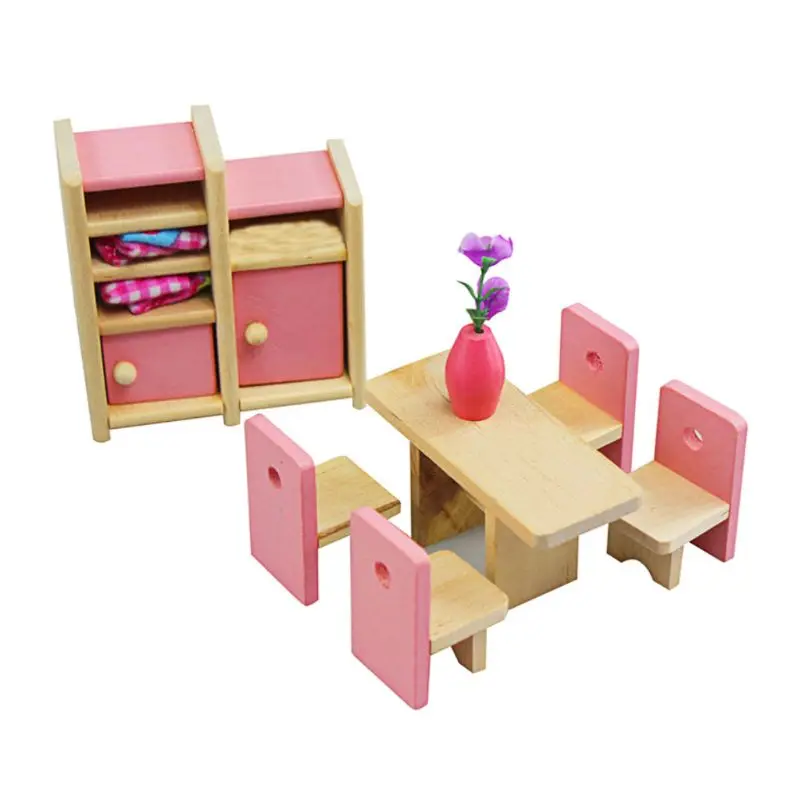

2021 New 1 Set 1:12 Miniature Doll House Wooden Furniture Child Play Toys Gift For Dollhouse Life Scene Decor