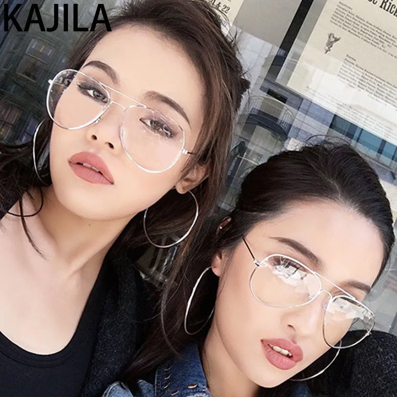 Овальная прозрачная оправа для очков анти синий светильник зеркальные