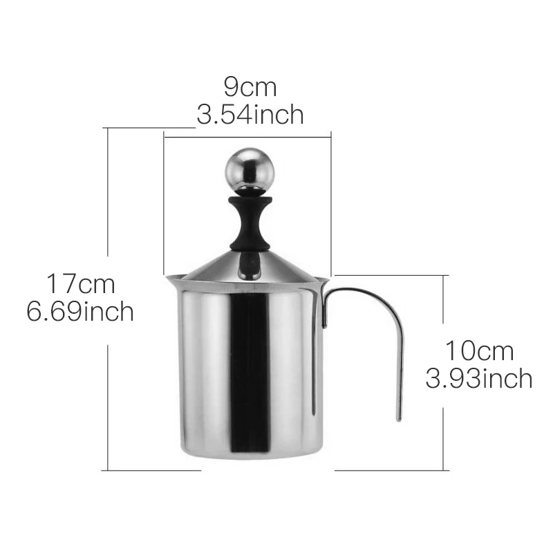 Ручной вспениватель для молока из нержавеющей стали ручной пенообразователь