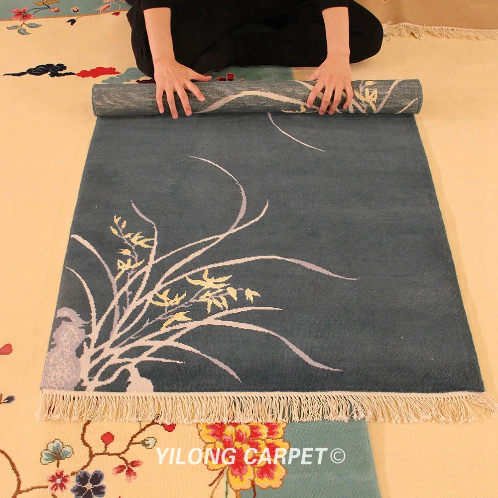 YILONG 3'x4. 7' ручная работа Орхидея Дизайн Шерсть китайский ковер новый