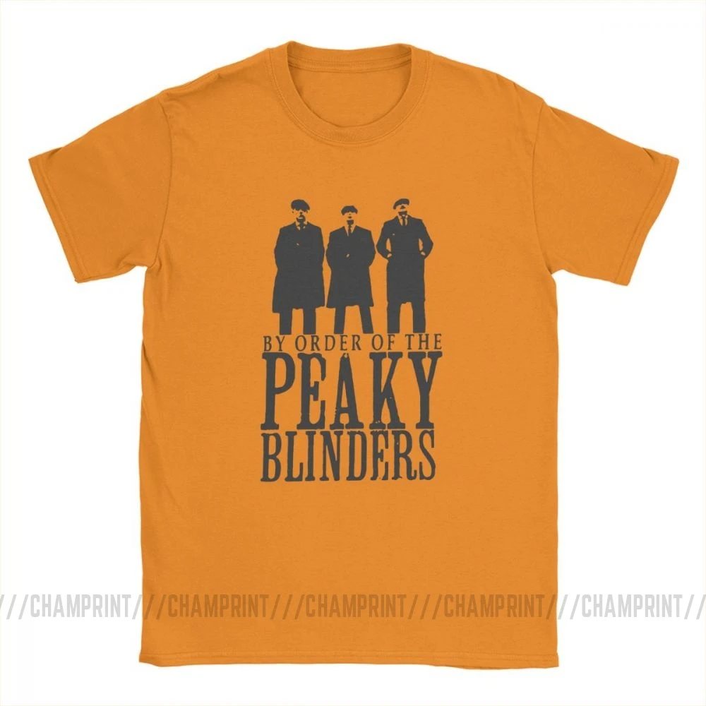 Peaky Blinders, Мужская футболка, Arthur Thomas, TOMMEE, Shelby, летние топы, короткий рукав, Повседневная футболка с круглым вырезом, хлопок, футболки размера плюс - Цвет: Оранжевый