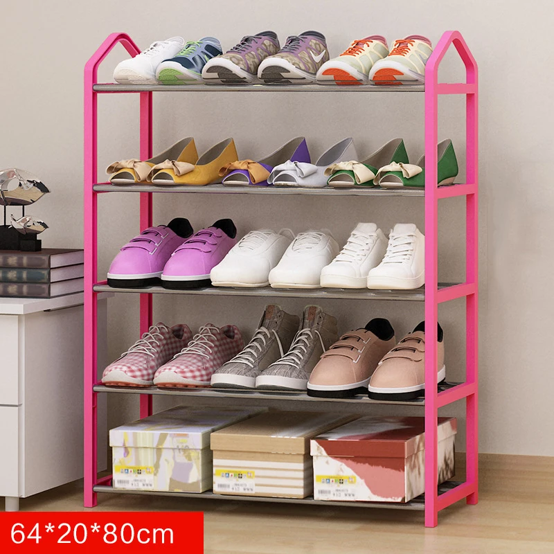 Металлическая железная полка для обуви многоуровневый стеллаж хранения в