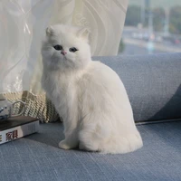 realistic cute simulation stuffed plush white persian cats toys cat dolls table decor kids boys christmas giftphotography props